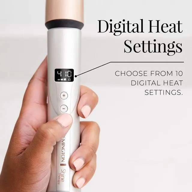 Alt view image 4 of 6 - Shine Therapy Tapered Curling Wand, 11.5 Inch | Fast 30-second Heat-up, Argan Oil and Keratin Infusion, Tousled Wave Styling, Auto Shut-off for Safety, Includes Heat Glove