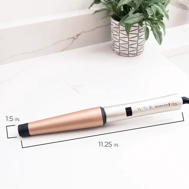 Alt view image 6 of 6 - Shine Therapy Tapered Curling Wand, 11.5 Inch | Fast 30-second Heat-up, Argan Oil and Keratin Infusion, Tousled Wave Styling, Auto Shut-off for Safety, Includes Heat Glove