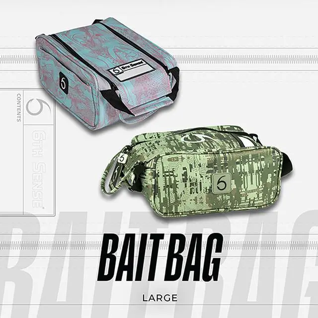 Alt view image 7 of 7 - Bait Bag Fishing Tackle Storage Organizer, Water-Resistant Bag | Water-Resistant Fabric, Dual-Zipper Pulls, Reinforced Grab Handles, Top Contents Label, Soft-Sided Tackle Storage