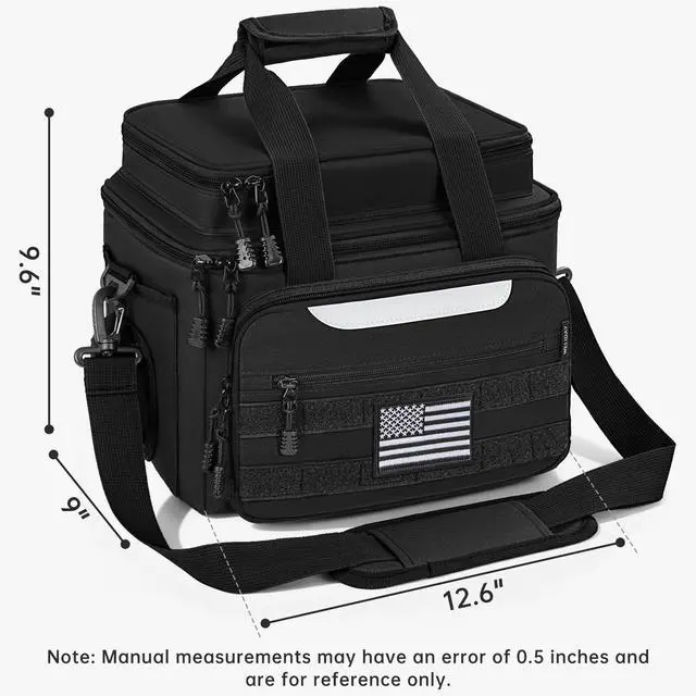 Alt view image 5 of 7 - Fishing Tackle Bag Empty, Fits 3400-3600 & 4007 Lure Boxes | Water Resistant Fishing Gear Storage Bag, Portable Padded Shoulder Strap Bag for Saltwater Freshwater, Black