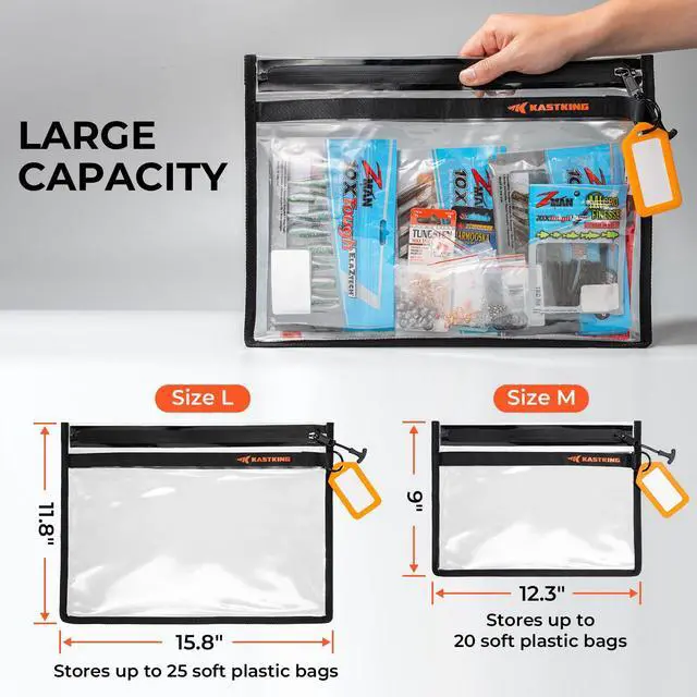 Alt view image 5 of 7 - BaitShield Tackle Storage Bag, Soft Plastic Bait Storage, Medium | Fishing Tackle Bag, Sealed Edges, Water-Resistant Protection, Durable & Tough Build, Large Capacity