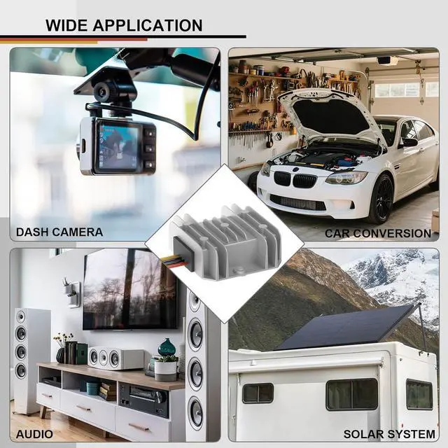 Alt view image 13 of 14 - DROK Waterproof DC to DC Buck Converter - Step Down Converter 11-90V to 5V 6A Voltage Regulator, 12V 24V 36V 48V 60V 72V Power Supply
