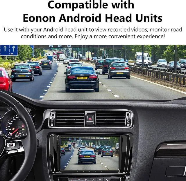 Alt view image 10 of 14 - 2025 Eonon 720P HD Dash Camera Recorder, 360°Adjustable Angle, Compatible with Eonon Android Car Stereos-A100
