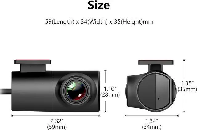 Alt view image 13 of 14 - 2025 Eonon 720P HD Dash Camera Recorder, 360°Adjustable Angle, Compatible with Eonon Android Car Stereos-A100