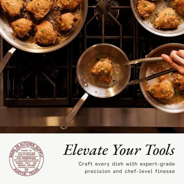 Alt view image 10 of 12 - Made In Cookware - 8-Inch Stainless Steel Frying Pan - 5 Ply Stainless Clad - Professional Cookware - Crafted in Italy - Induction Compatible