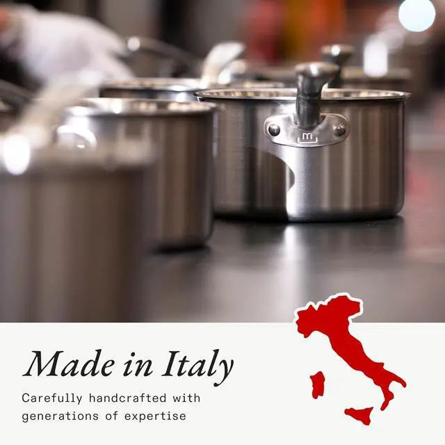 Alt view image 12 of 12 - Made In Cookware - 8-Inch Stainless Steel Frying Pan - 5 Ply Stainless Clad - Professional Cookware - Crafted in Italy - Induction Compatible