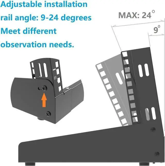 Alt view image 9 of 10 - JINGCHENGMEI 4U Desktop Network Rack 19 inches Small Open Frame Rack 2 Post Free-Standing Tabletop Rack for Server, Patch Panel, Data, AV, IT,Studio or Networking Equipments (4U)
