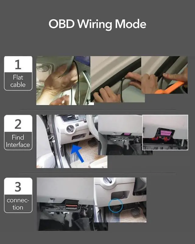 Alt view image 11 of 12 - WOLFBOX USB C Hardwire Kit OBD, Hard Wire Car Charger Cable Kit 12V-24V to 5V, Avoid Dash Cam Battery Drain, Suitable for G840S/G930/G840H/G850/G850PRO/X5/X5 DUO/i07/i17/X3 Dash Cam