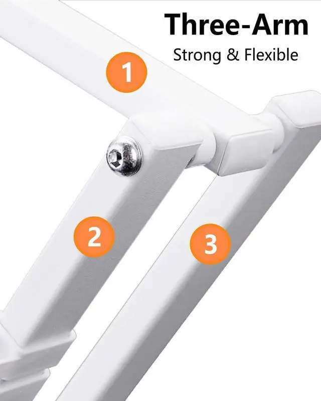 Alt view image 14 of 14 - Nuyoah TV Monitor Wall Mount Rotation Swivel and Tilt Extension for Most 13-32 Inch TV Screens, TV Mount Brackets with Articulating Arms VESA 100x100mm up to 33lbs, White