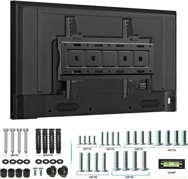 Alt view image 12 of 14 - Tilting TV Mount for Most 32-68",42 43 47 49 50 55 60 65 Inch TV Wall Mount Tilt Up and Down,Holds up to 132lbs with Max VESA 400x400mm,Universal Low Profile Flat Monitor Wall Mount TV Bracket