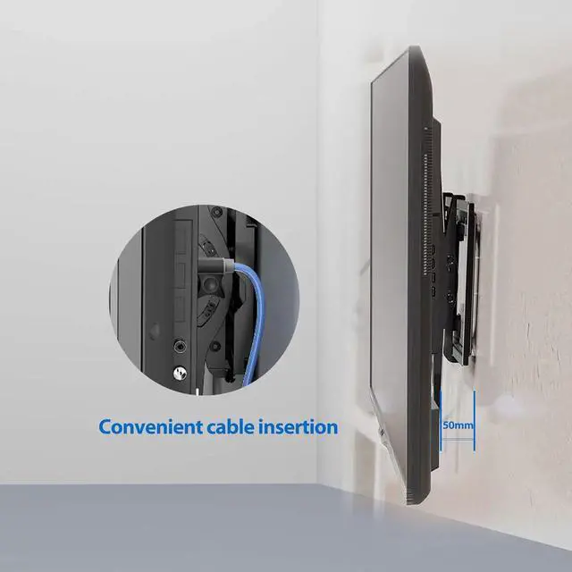 Alt view image 13 of 14 - Tilting TV Mount for Most 32-68",42 43 47 49 50 55 60 65 Inch TV Wall Mount Tilt Up and Down,Holds up to 132lbs with Max VESA 400x400mm,Universal Low Profile Flat Monitor Wall Mount TV Bracket