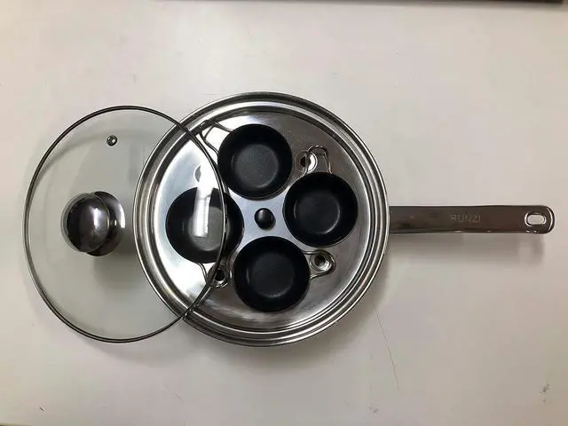 Alt view image 13 of 14 - Egg Poacher Pan - Stainless Steel Poached Egg Cooker Perfect Poached Egg Maker Induction Cooktop Egg Poachers Cookware Set with 4 Nonstick Large PFOA FREE Egg Poacher Cups and Silicone Spatula