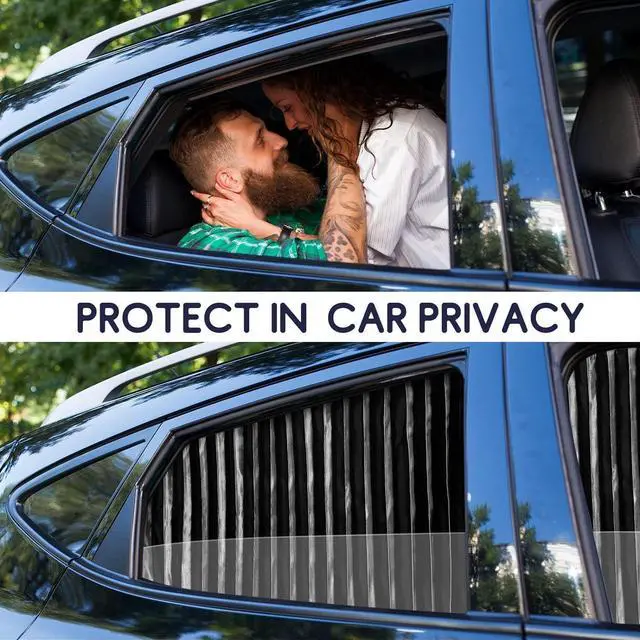 Alt view image 10 of 14 - ZATOOTO 4 PCS Side Window Sun Shade Black Privacy Sunshade - Magnetic Curtain Blinds Covers - Keeps Cooler Screen for Sleeping Camping Accessories