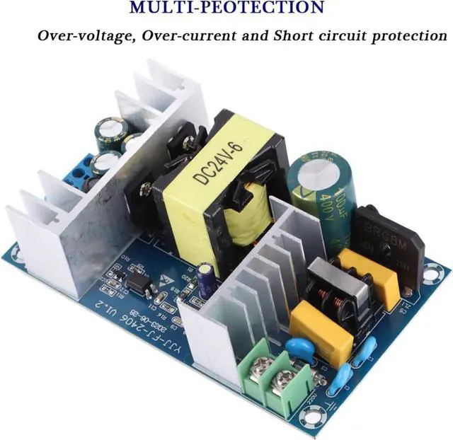 Alt view image 10 of 14 - Zerone AC 100-240V to DC 24V 6-9A Switching Electricity Supply Module 150W High Power Industrial DC Electricity Supply Bare Board