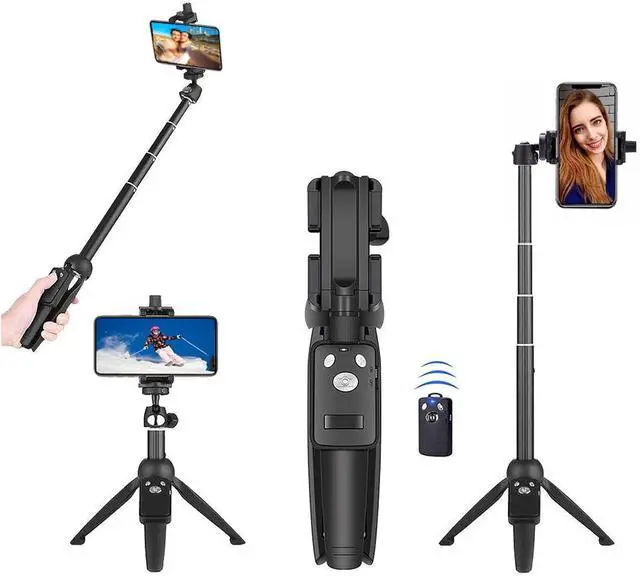 Alt view image 2 of 2 - Tripod Monopod Selfie Stick, Long Extendable with Wireless Remote Shutter Control Phone Clip HolderCompatible with iPhone Android Phone