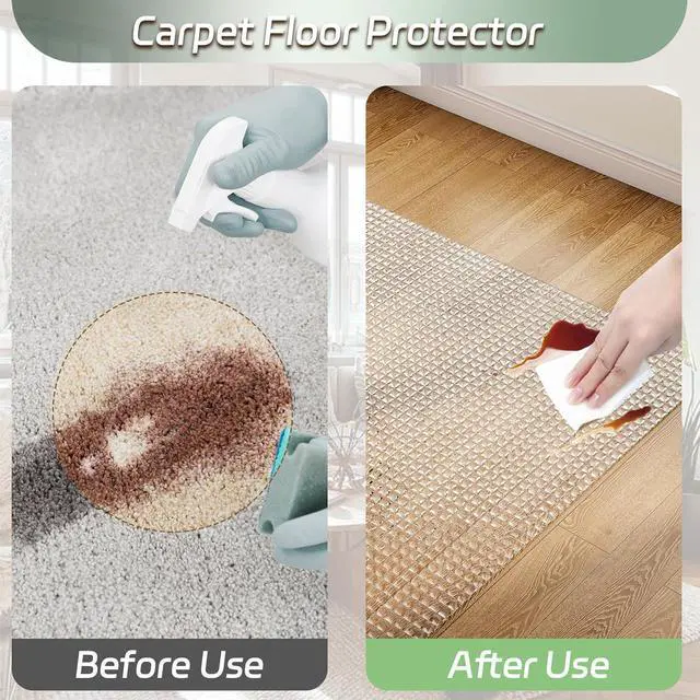 Alt view image 12 of 14 - GLSLAND 36"x46" Tempered Glass Chair Mat Checkered Patterned Heavy Duty Floor Mats Protector for Hardwood Floors & Carpet, Decorative Home and Office Desk