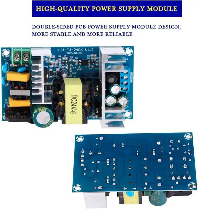 Alt view image 12 of 14 - Zerone AC 100-240V to DC 24V 6-9A Switching Electricity Supply Module 150W High Power Industrial DC Electricity Supply Bare Board