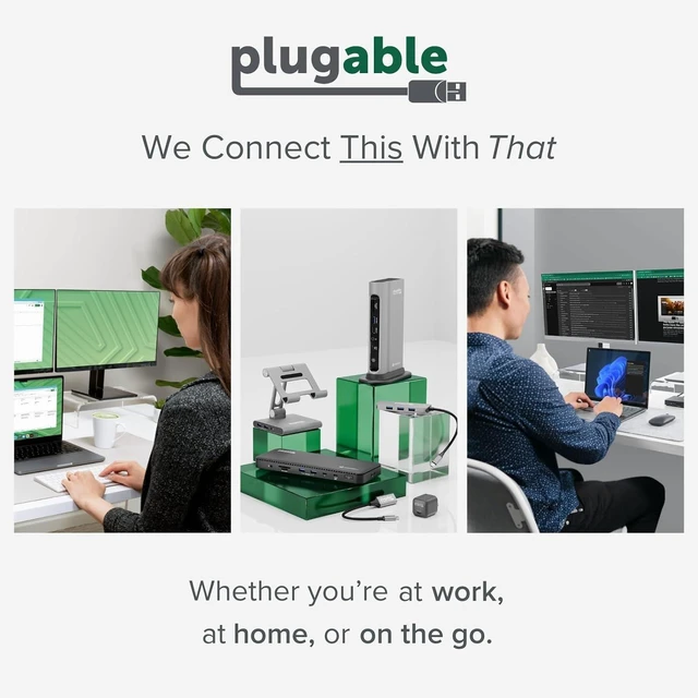 Alt view image 10 of 10 - Plugable 2-in-1 USB Splitter with Dual USB 2.0 Ports, Compatible with Windows, Linux, macOS, Chrome OS, USB Multiport Hub for Laptops