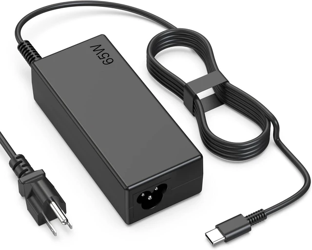 Alt view image 7 of 12 - 65W Chromebook Charger USB Type C Compatible with HP, Acer, Asus, Dell, Lenovo, Samsung, Google Laptops, Computer Charger Power Cord Type C