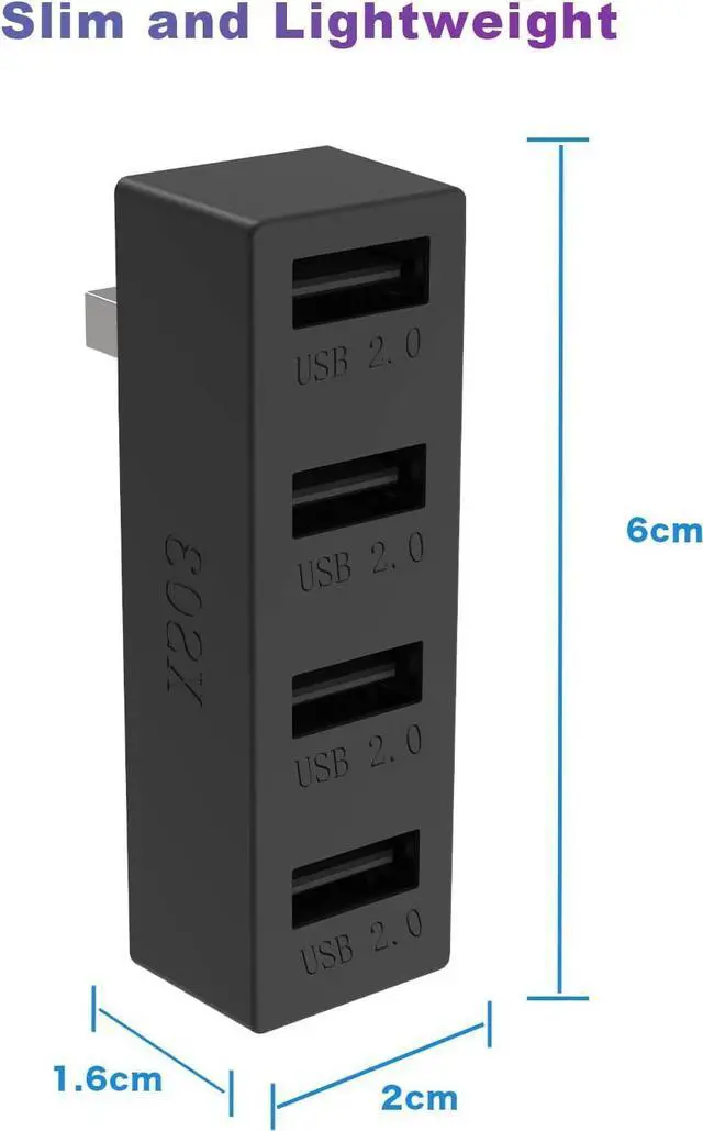 Alt view image 10 of 12 - JZW-Shop 4 Ports USB Hub 2.0 for Xbox Series X, High Speed USB Hub Splitter Expansion Adapter Compatible with Xbox Series