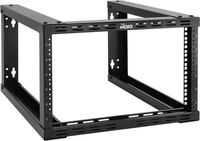 Alt view image 7 of 12 - Tecmojo 6U Fixed Wall Mount Network Rack 15.8inch Depth Open Frame for Server Data/AV/IT/Communication/Computer Equipment/Patch Panel Heavy Duty