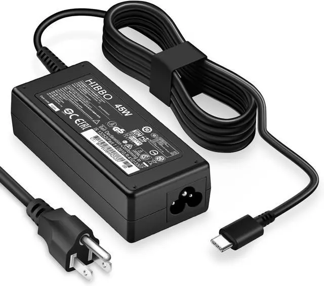 Alt view image 7 of 12 - Chromebook Charger USB C Laptop Charger Compatible with HP, Lenovo, Dell, Acer, Asus, Samsung, Google Type C 45W Universal Power Adapter