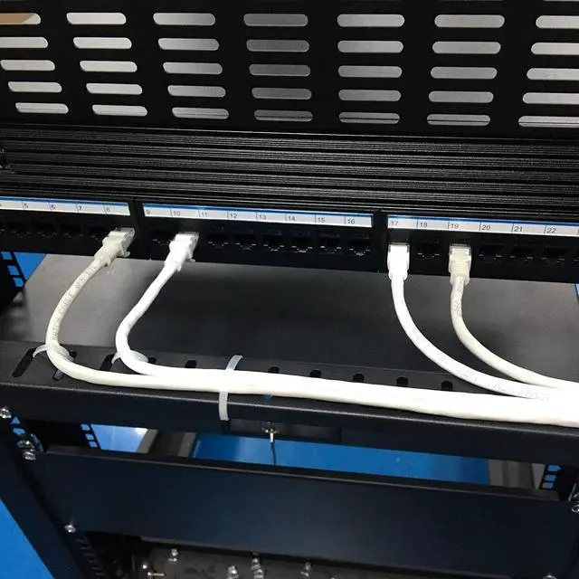 Alt view image 13 of 14 - JINGCHENGMEI 1U Horizontal 19-Inch Rack Mount Cable Management Bar, Depth Adjustable Horizontal Cable Lacing Cross Bar Black (1U1PC) (Pack of 2)