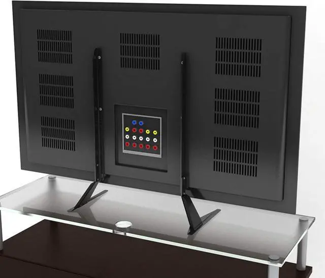 Alt view image 11 of 12 - Atlantic Table Top TV Stand - Universal Adjustable Table Top TV Stand, Adjust Height, Base Mount for Flat Screen TV up to 42" and 66 lbs, PN 63607103 in Black