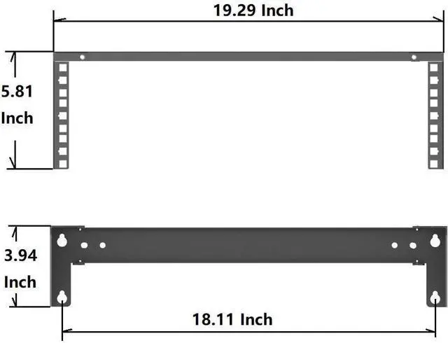 Alt view image 10 of 12 - JINGCHENGMEI 3U Vertical Wall Mount Patch Panel Bracket -Steel Networking Euipment Rack for 19" Network, Server and Data Equipment (1)