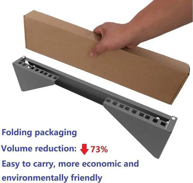Alt view image 12 of 12 - JINGCHENGMEI 3U Vertical Wall Mount Patch Panel Bracket -Steel Networking Euipment Rack for 19" Network, Server and Data Equipment (1)