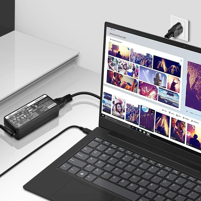 Alt view image 14 of 14 - Charger Compatible with Lenovo Laptop Computer Thinkpad Yoga Chromebook USB C Laptop Charger 65W 45W