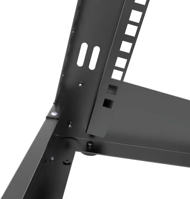 Alt view image 14 of 14 - JINGCHENGMEI 6U Desktop Network Rack 19 inches Small Open Frame Rack 2 Post Free-Standing Tabletop Rack for Patch Panel, Data, AV, IT,Studio or Computer Equipment (6U)