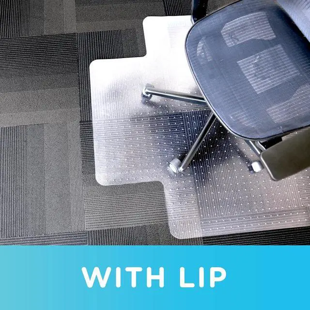 Alt view image 12 of 14 - Dimex Office Chair Mat for Low Pile Carpet with Lip, 36" x 48", Clear