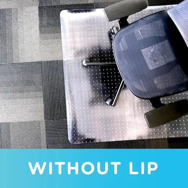 Alt view image 14 of 14 - Dimex Office Chair Mat for Low Pile Carpet with Lip, 36" x 48", Clear