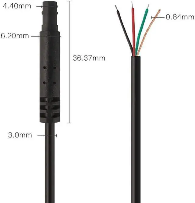 Alt view image 9 of 10 - 50Feet Backup Camera Extension Cord Cable for REDTIGER Dash Cam(4 pin,2.5mm)