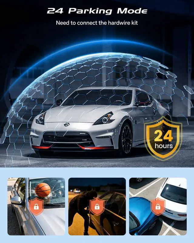 Alt view image 12 of 14 - Coolcrazy Dash Cam Front and Rear, STARVIS Sensor, Free 128GB Card Included, 5GHz WiFi-up to 20MB/s, 4k Dual Dash Camera for Cars, Built-in GPS, G-Sensor, WDR Super Night Vision, 24H Parking Mode