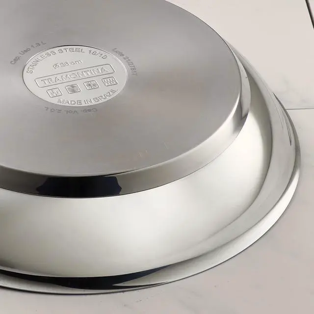 Alt view image 12 of 14 - Tramontina 10-Inch Non Stick Frying Pan, Tri-Ply Base Stainless Steel Skillet with Reinforced Nonstick Coating, Dishwasher and Oven Safe
