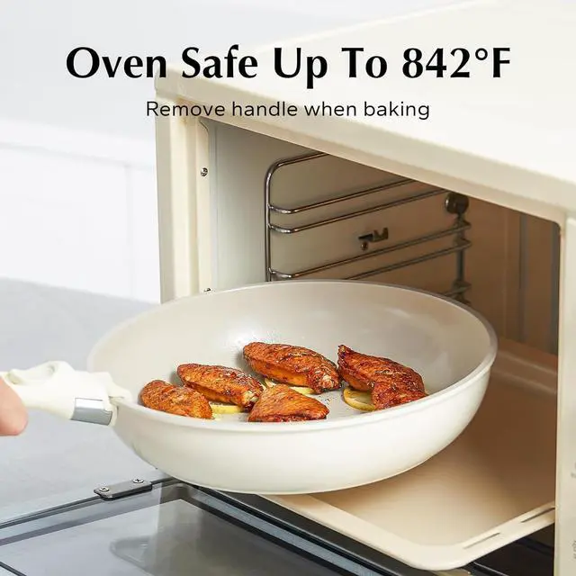 Alt view image 14 of 14 - Redchef Ceramic Pots and Pans Set Non Stick, Nonstick Kitchen Cookware Sets, Non Toxic Pots and Pans Set Non Stick, PFAS PFOA & PTFE Free, Detachable Handle Pots and Pans 5 Piece, RV Cookware
