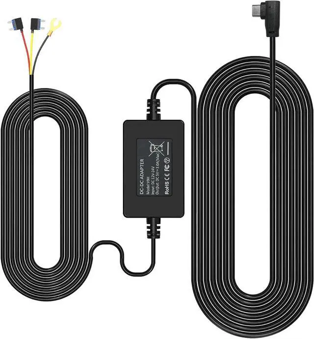 Alt view image 6 of 10 - REDTIGER F7N Dash Cam Hardwire Kit, 21.3ft USB C Port Hard Wire Kit for Dashcam,Converts 12V-24V to 5V/2.5A Low Voltage Protection