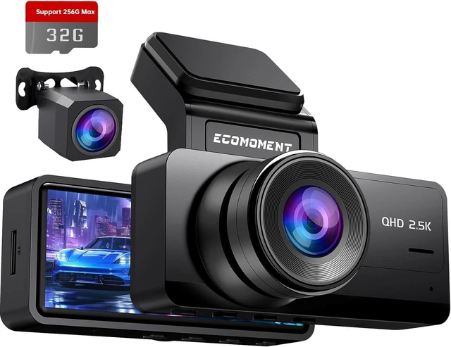 Alt view image 8 of 14 - Dash Cam Front and Rear, 2.5K Dual Dash Camera for Cars, Car Camera with 3.16" IPS Screen, 170° Wide Angle, WDR Night Vision, G-Sensor, 24H Parking Monitor, 32GB Card Included, Support 256 GB Max