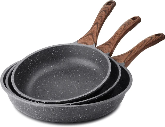 Alt view image 8 of 14 - SENSARTE Nonstick Frying Pan Skillets, Swiss Granite Coating Omelette Pans, Healthy Cookware Chef's Pan, Free of Intentionally Added PFOA (9.5+11+12.5 Inch)