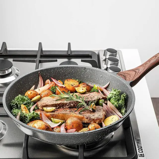 Alt view image 14 of 14 - SENSARTE Nonstick Frying Pan Skillets, Swiss Granite Coating Omelette Pans, Healthy Cookware Chef's Pan, Free of Intentionally Added PFOA (9.5+11+12.5 Inch)