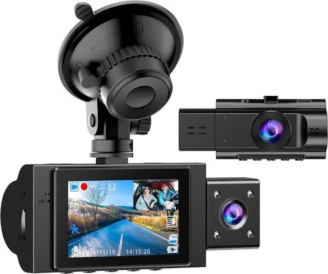 Alt view image 7 of 12 - Dual Dash Cam Front and Inside FHD 1080P Dash Camera for Cars Dashcams for Cars with Infrared Night Vision, Car Camera Driving Recorder 24H Park Monitor Motion Detection G-Sensor for Taxi Uber