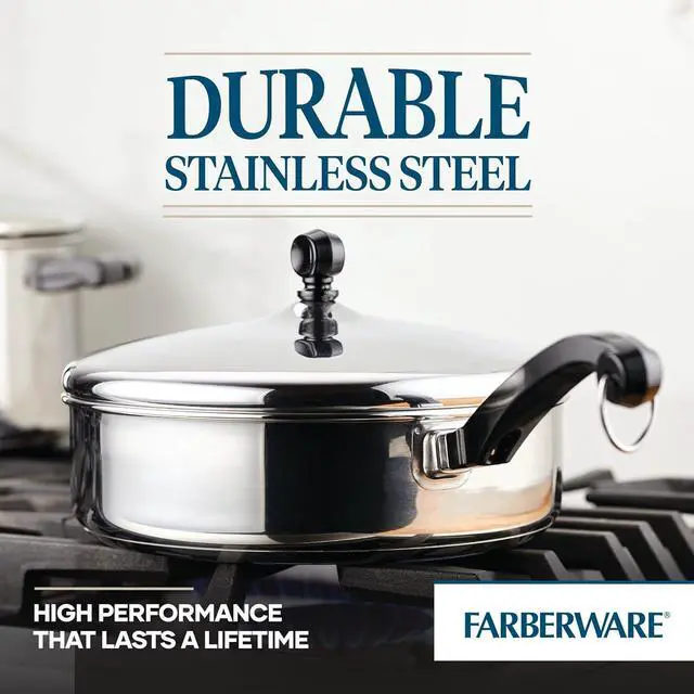 Alt view image 11 of 12 - Farberware Classic Stainless Steel Fry Lid, Saute Pan (2.75 Quart), Silver