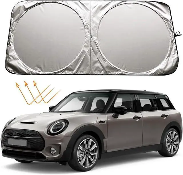 Alt view image 8 of 14 - XHRING Car Windshield Sun Shade Sunshade for Mini Cooper Cooper S Clubman Countryman Paceman Roadster Coupe JCW R56 R60 R57 R53 F56 F60 F57 Accessories Car Front Window Sun Shield 2002-2024 2025