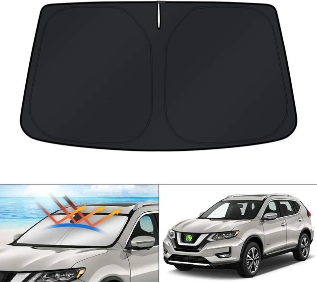 Alt view image 7 of 12 - KUST Windshield Sun Shade for 2014-2020 Nissan Rogue Accessories (NOT for Rogue Sport & 2021 Rogue 3rd Gen. T33) Sunshade Foldable Window Sun Protector Block UV Rays Keep Car Cooler