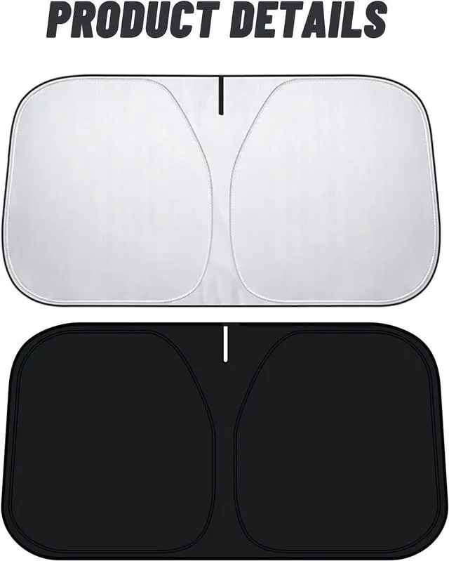 Alt view image 14 of 14 - D-Lumina Windshield Sun Shade for 2020 2021 2022 2023 2024 2025 Nissan Sentra Sedan Accessories, Front Window Sunshade Sun Visor Protector Block UV Rays Heat, Foldable 2 Layers 210T Material