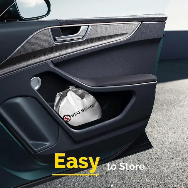 Alt view image 13 of 14 - Car Windshield Sun Shade for 2018 2019 2020 2021 2022 2023 2024 2025 Honda Accord Front Window Sun Visor Reflector 210T Blocks UV Rays Foldable Sunshade Car Interior Protection Accessories
