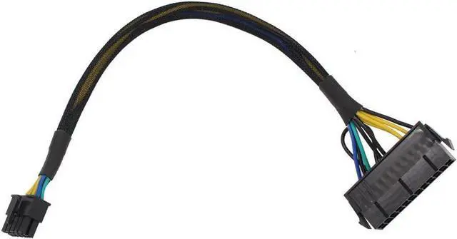 Main image of 24 Pin to 10 Pin ATX PSU Main Power Supply Adapter Braided Sleeved Cable for IBM/Lenovo PCs Motherboard and Servers 12-inch (30cm)