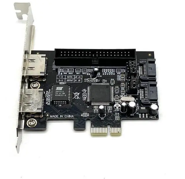 Main image of Weastlinks 2 Port SATA IDE PCI-e Adapter Card PCIE to SATA IDE eSATA x2 Combo Adapter Converter RAID Controller Card Chip JMB363